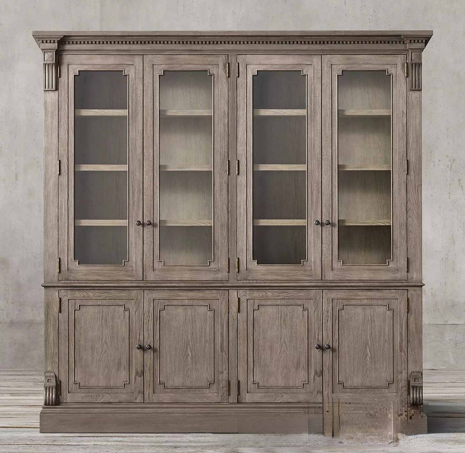 

Wood Vintage Vintage Bookcase French Oak Bookcase