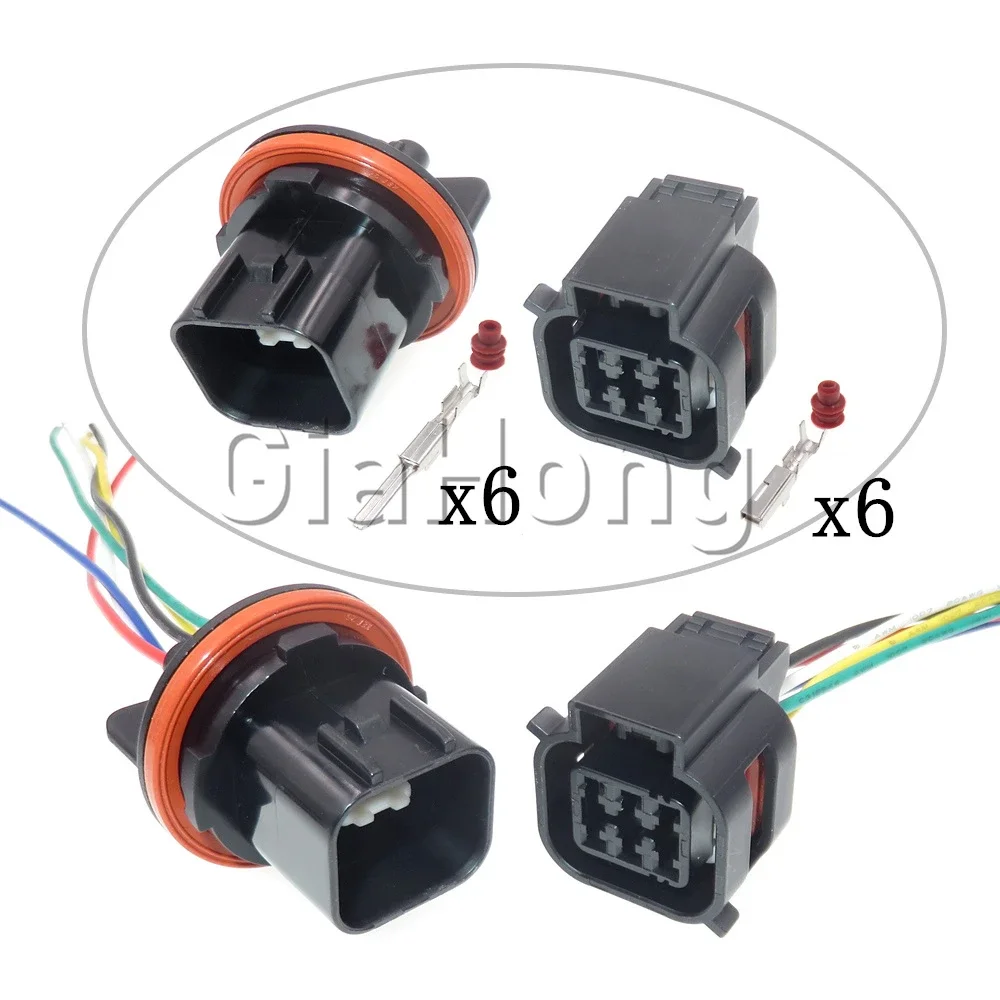 1 Set 6 Way MG653863-5 AC Assembly Waterproof Wire Cable Plug Parts MG643866-5 MG 643866-5 Car Headlight Socket For Hyundai Kia