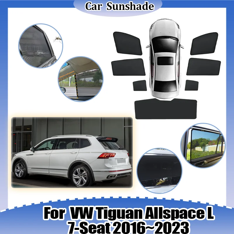 

Sun Visor For Volkswagen VW Tiguan Allspace L LWB 7-Seat 2016~2023 Net Mesh Sunshade Privacy Curtains UV Protection Accessories
