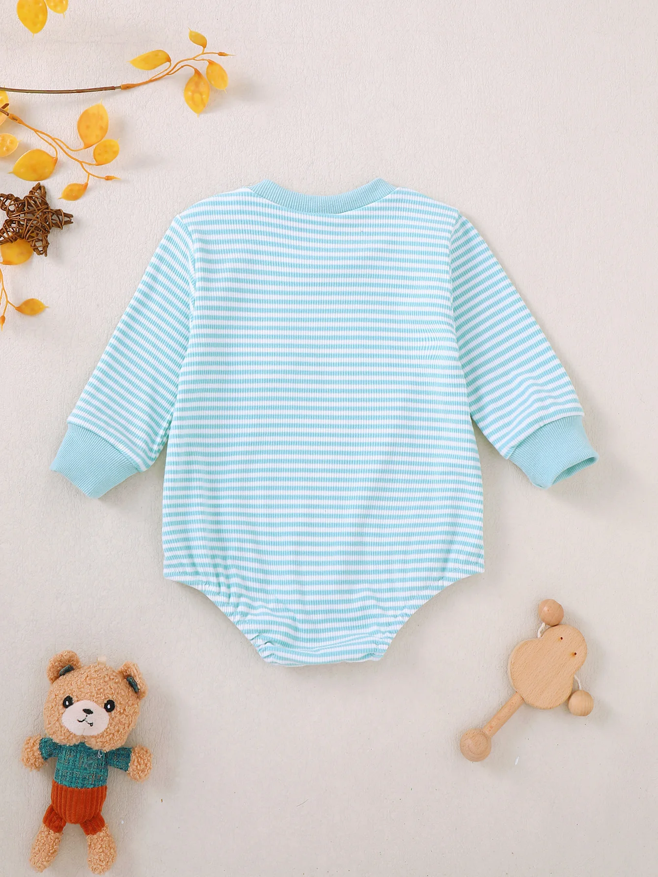 男の子の赤ちゃん春秋長袖ストライプクマ柄ロンパース三角デザイ - Baby Clothing Knitting Patterns のレビューと価格