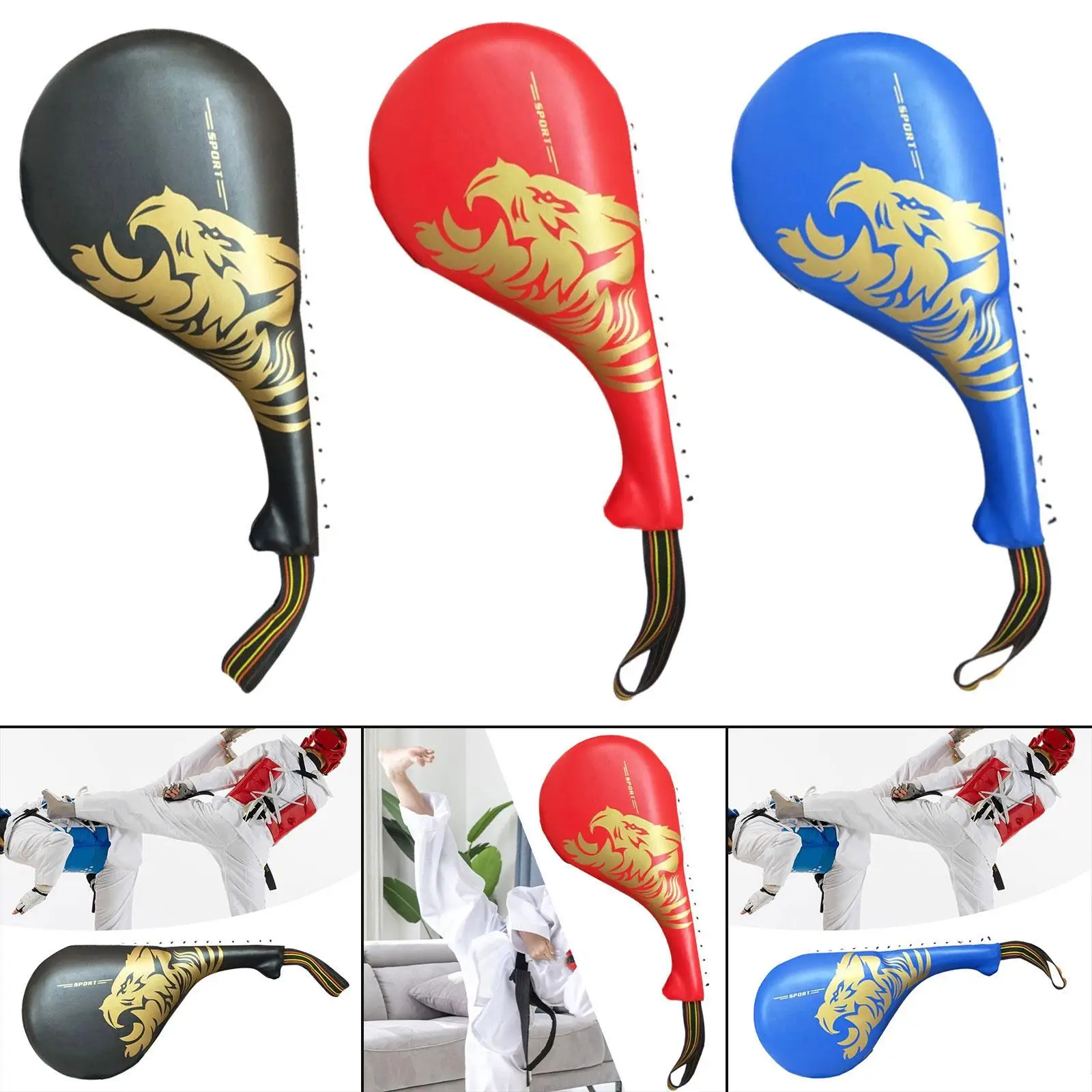 

Тхэквондо Kick Pad с ремешком из искусственной кожи Профессиональный легкий кикбоксинг ударная мишень Pad для кикбоксинга Муай Тай Tkd