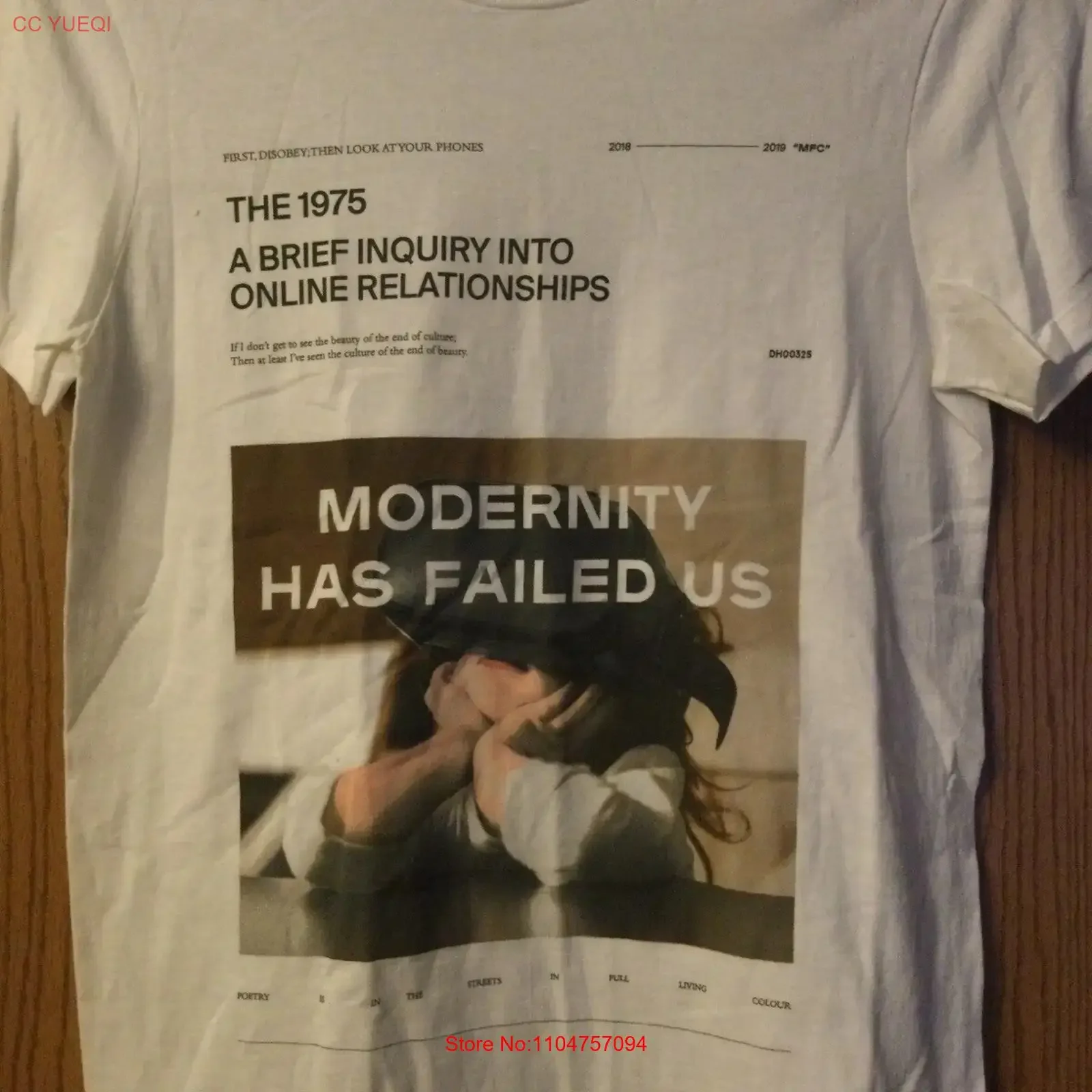 The 1975 A Brief Inquiry Into Online Relationships White T Shirt S vintage Washed Versatile Slightly Breathable Unisex graphic