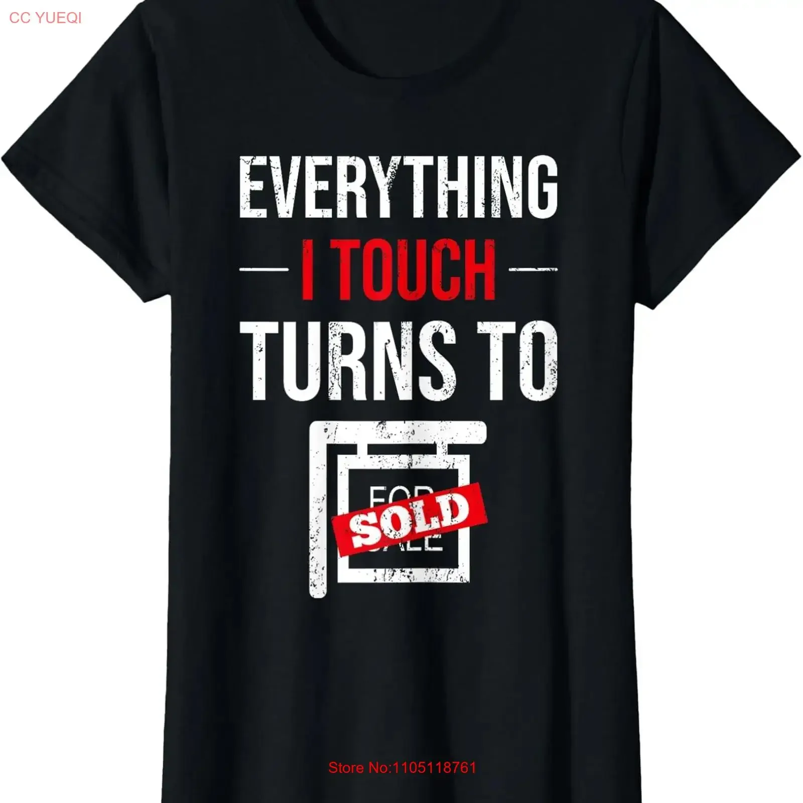 Funny Salesperson Realtor Home Retail Real Estate Ladies' Crewneck T Shirt long or short sleeves vintage Washed Stretched homme