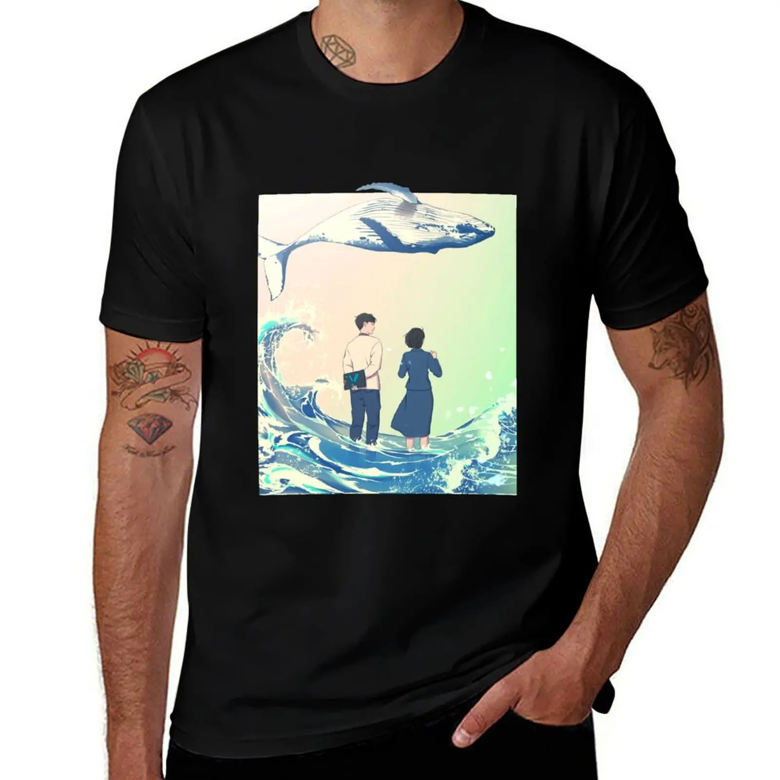Extraordinary Attorney Woo Whale ((whoa-whoa) extraordinary Attorney Woo T-Shirt Basic Regular Fit Casual T-Shirt