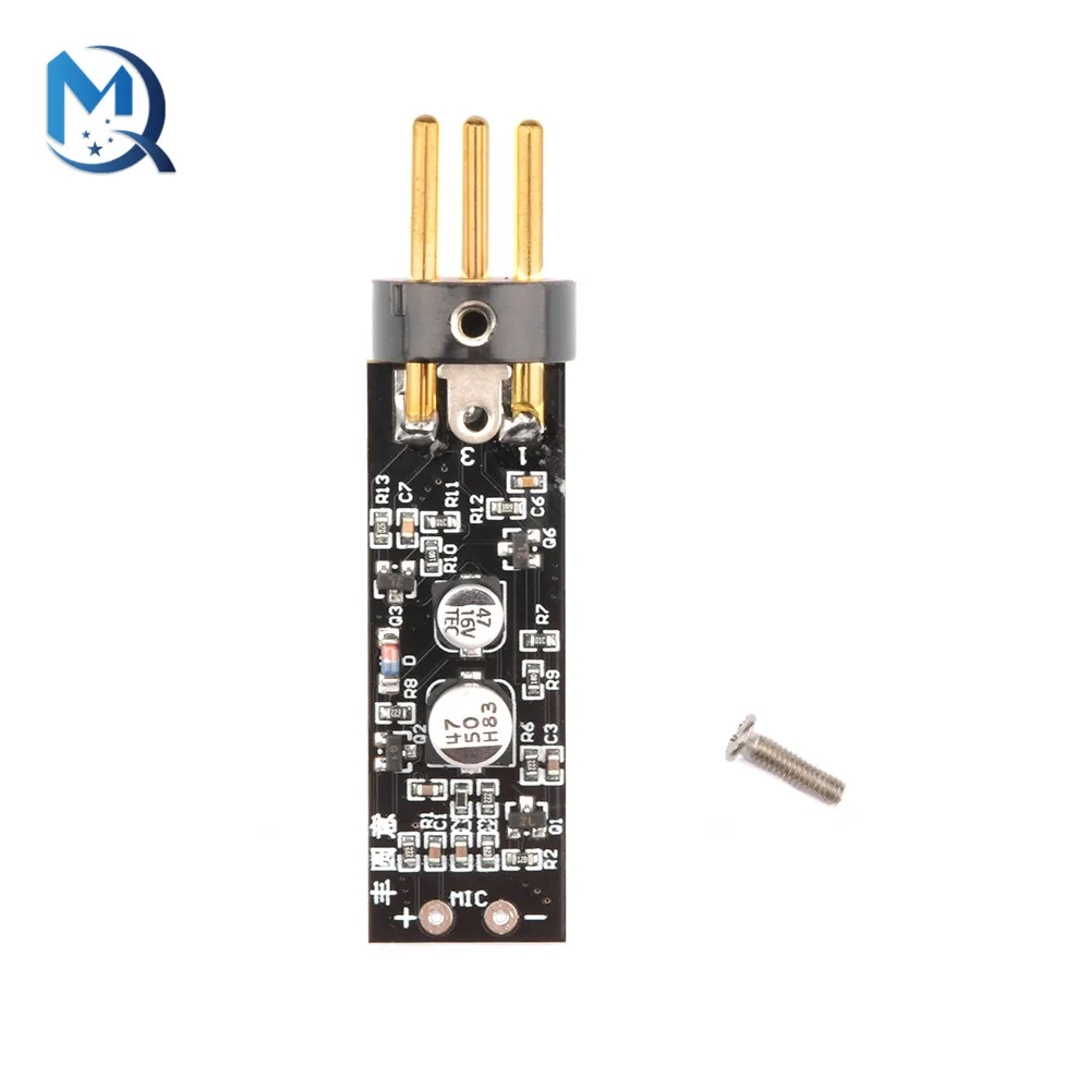 Microphone Amplifier Board 48V Phantom Power Electret Condenser Electret Capacitor 250 ohms Amplifier Module