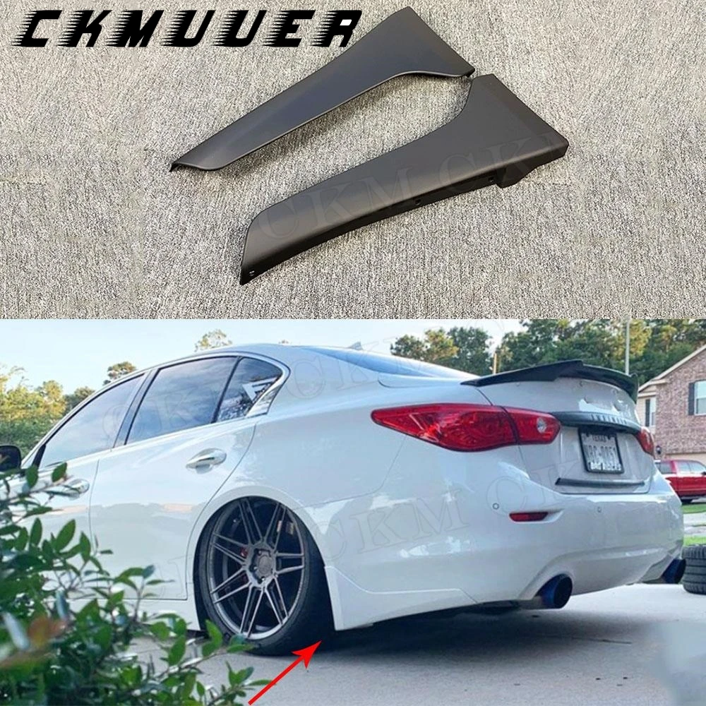 

Углеродное волокно для Infiniti Q50 Base Sport 2014 2015 2016 2017, задний бампер, разветвители, брызговики, ABS Prime, фартук передних клапанов