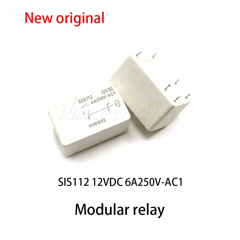 (1pcs) 100% New relay SIS112 12VDC 6A250V-AC1 6-pin module relay