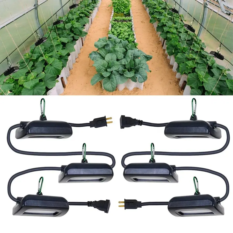 

12FT Outdoor Grow Lights LED String Plant Light, IP65 Waterproof, Full Spectrum, 120V, ETL Listed, 33.89 umol s, Linkable Grow L