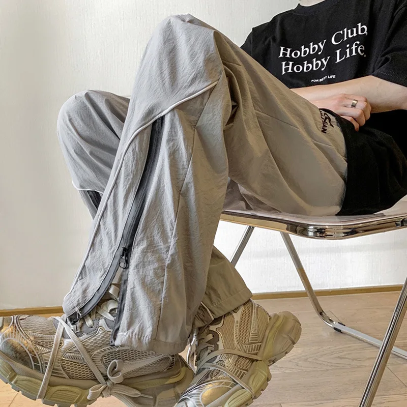 

Quick-Drying Functional Assault Pants Men Summer Thin Japanese Retro American Style Fashion Loose Straight Leg Casual Sport Pant