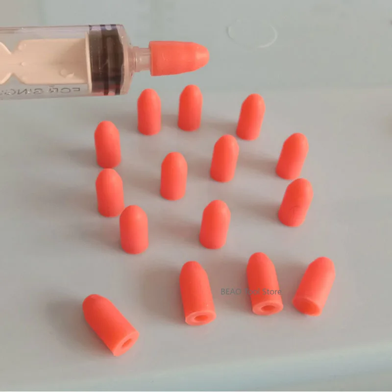 Capuchon de tête de Tube d'aiguille en Silicone Orange/blanc/noir, couvercle scellé anti-poussière et antibactérien