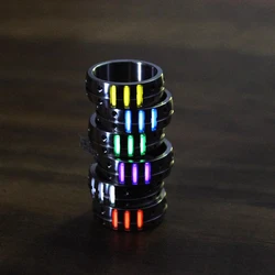 Titanium Alloy EDC Ring Fluorescent Tube Luminous Ring