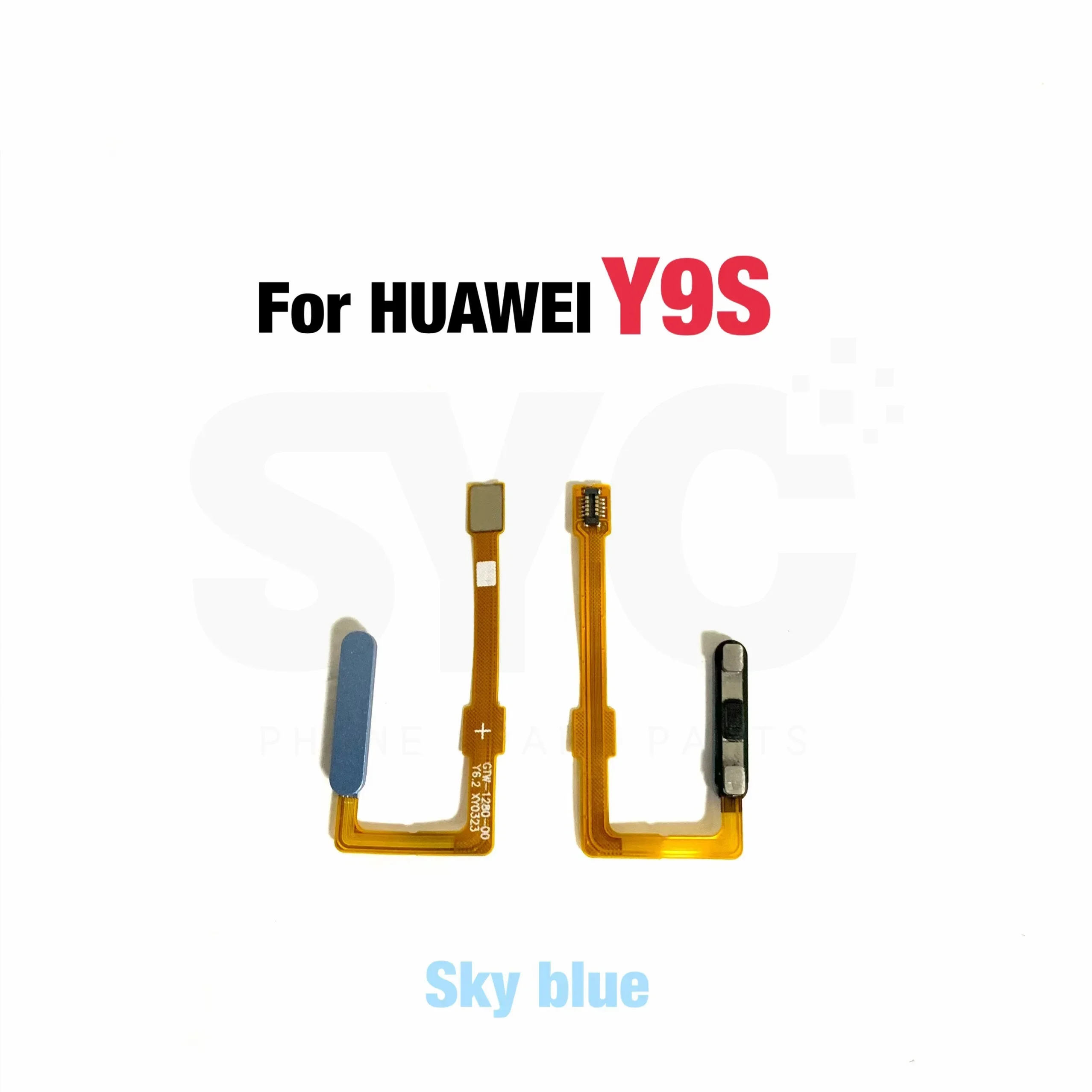 1Pcs For Huawei Y9S Home Button Fingerprint Sensor Return Power On Off Flex Cable