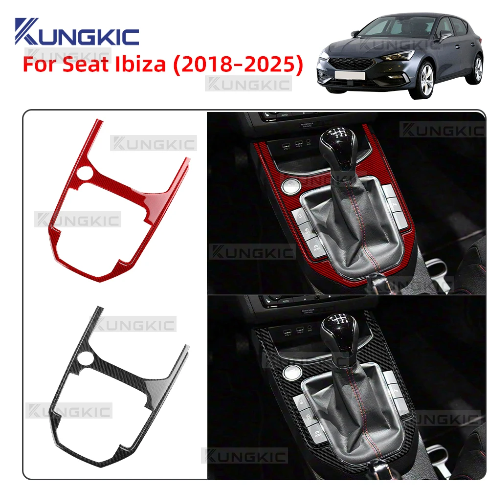 

Настоящая мягкая наклейка из углеродного волокна для Seat Ibiza 6F 2018 2019 2020 2021 2022 2023 2024 2025 Автомобильная внутренняя рамка переключения передач