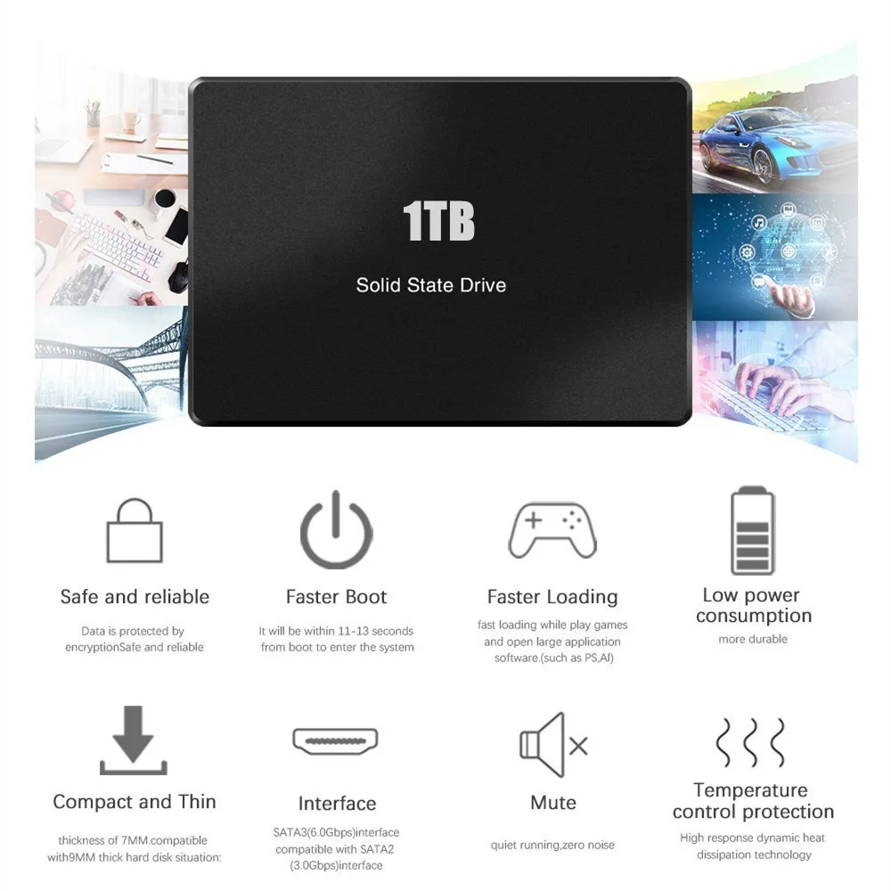 

SATA SSD SSD1TB2TB4TBSATA3 interface 2.5 inch desktop notebook universal solid