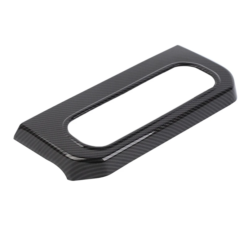 

For Chevy Silverado GMC Sierra 2022 2023 2024 Car Armrest Box Rear Cup Holder Cover Trim Accessories ABS Carbon Fiber