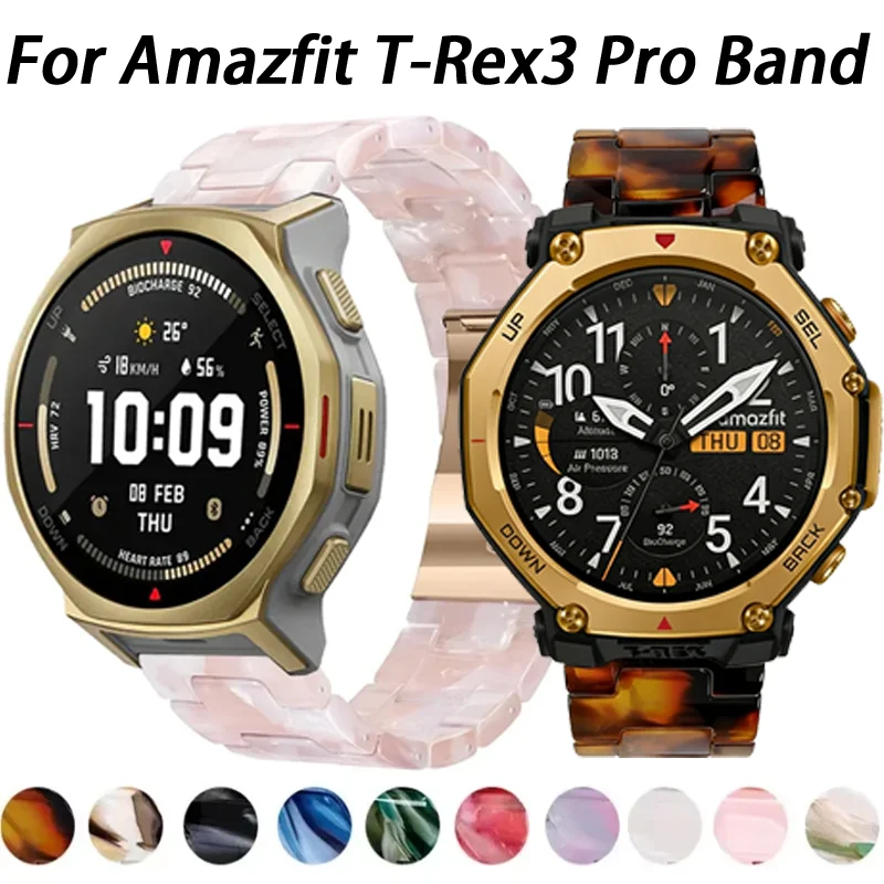 Harzarmband für Amazfit T-Rex3 Pro 48/44 mm, modisches, langlebiges Armband für Amazfit Bip 6-5/Balance 2-1/Active 2-2 Square/Active Max