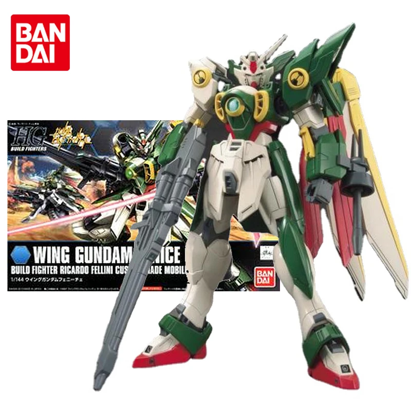 Bandai Genuine Gundam Model Kit Anime Figure HGBF 1/144 Wing Fenice Collection Gunpla Anime Action Figure Toys for Children