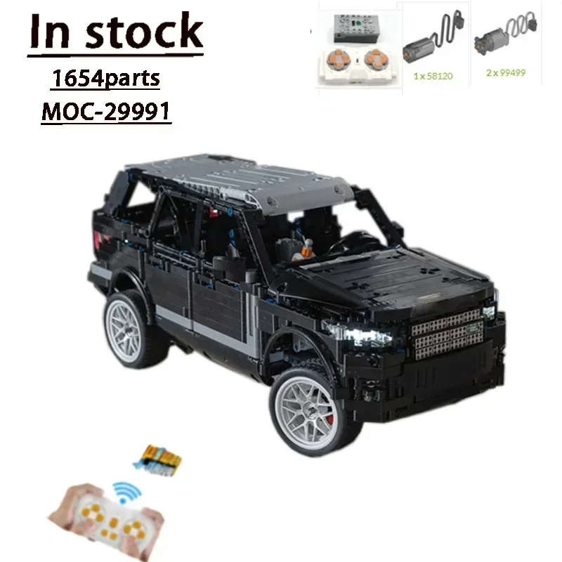 Décennie s de construction de voiture électrique Verversmile pour enfants, épissage, nuit de construction, modèle de MOC-29991 RC, nouveau, 1654 pièces, cadeau d'anniversaire jouet