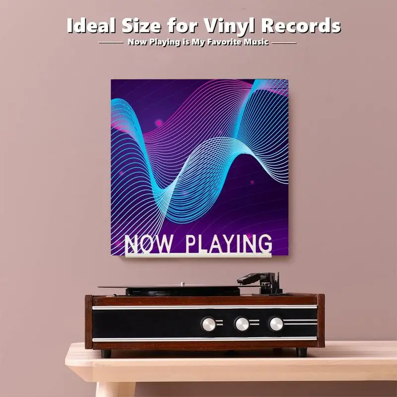 Album Wall Mount Acrylic Record Holder Wall Now Playing Durable Wall Shelves Smooth Album Holder For Storage Wall Decor