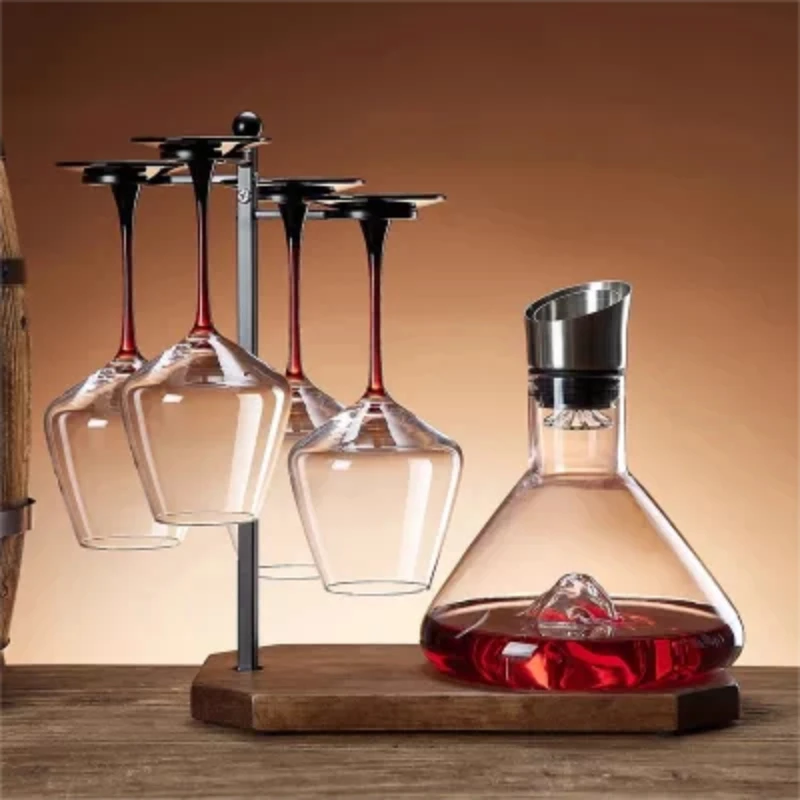 Crystal waterfall red wine decanter light luxury high-end iceberg Internet celebrity fast wine dispenser red wine glass pot