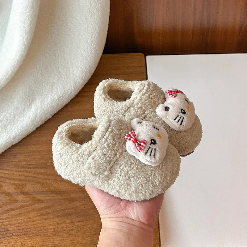 حار سانريو مرحبا كيتي فتاة الأحذية القطنية Kawaii الخريف والشتاء طالب الأزياء الكرتون أنيمي الدفء رقيق الأحذية نمط جديد