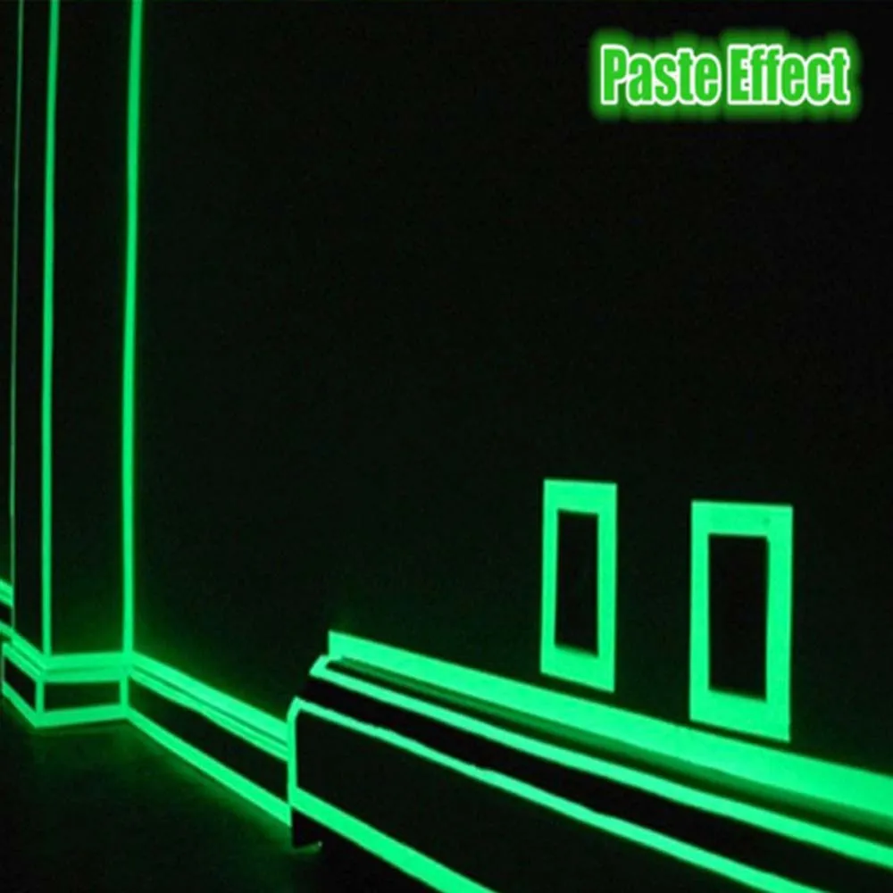 Warning Tape Fishing Rod Bandage Self luminous Strip Glow Dark Self-adhesive Tape Fishing Rod Sticker DIY Tape Luminous Sticker