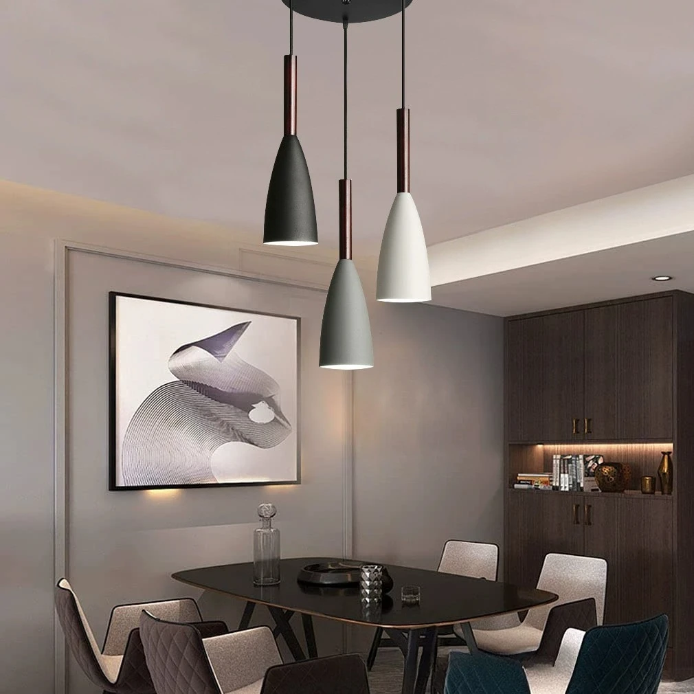 

Modern Hanging Lamps Minimalist Simple Light Nordic Pendant Lights Multicolor Lamp 3 Heads for Kitchen Dining Room coffee bar