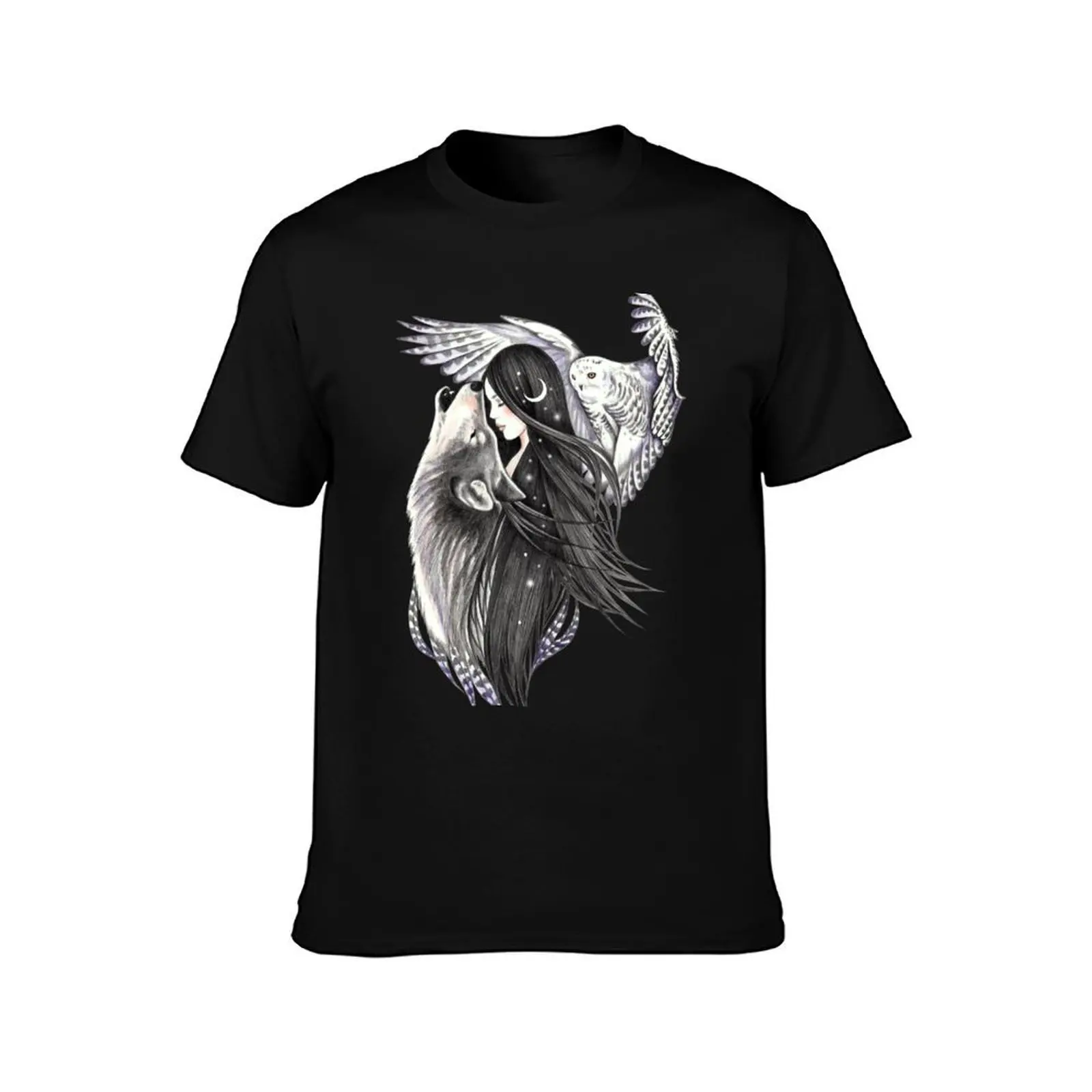Magic Forest T-Shirt, Summer Casual Cotton Tee, Oversized Streetwear Tops, Vintage Graphic Print, Loose Fit Short Sleeve