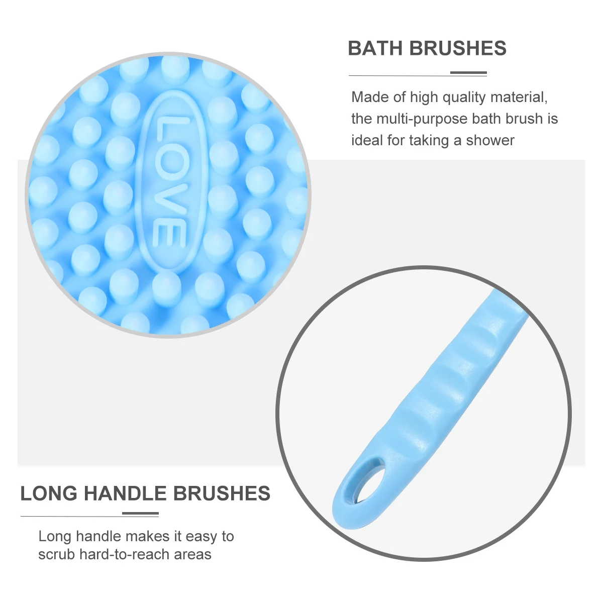 

Long Handle Bath Brush Silicone Body Scrubbing Shower Cleaning Tool For Back Washing Bathing Accessories Women Men