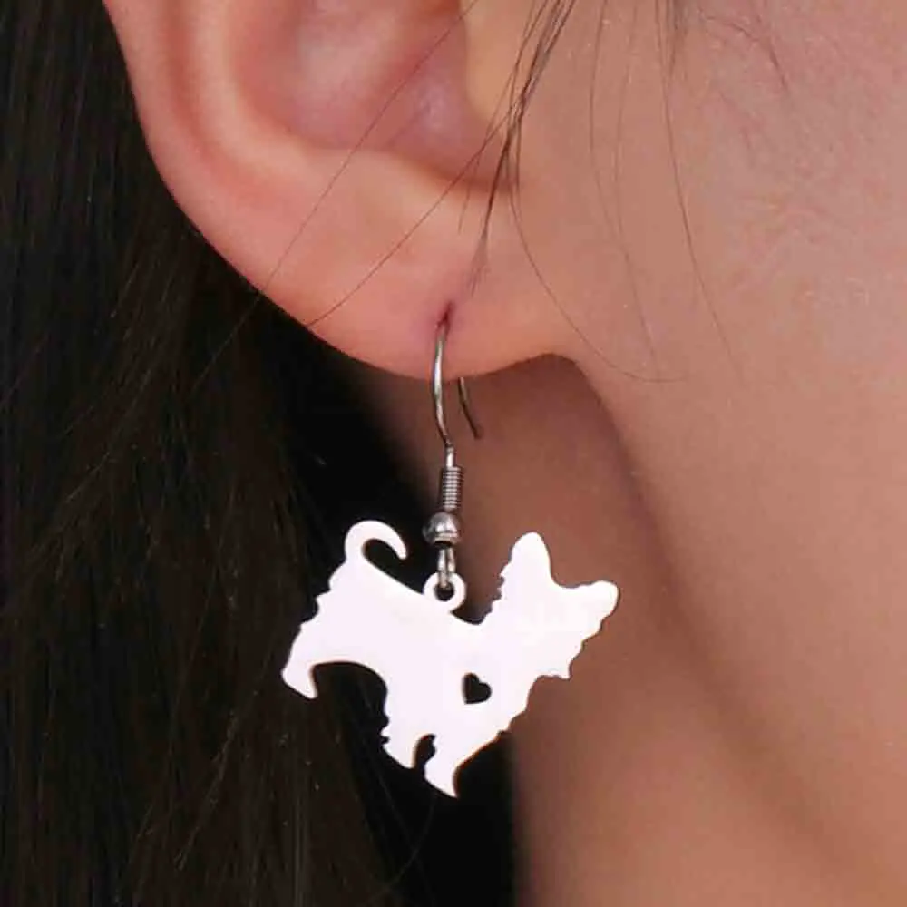 My Shape Lovely Dog Puppy Drop Earrings for Pets Lovers Gifts Cute Animals Dachshund Samoye Dangle Earring Jewelry Dogs Lovers