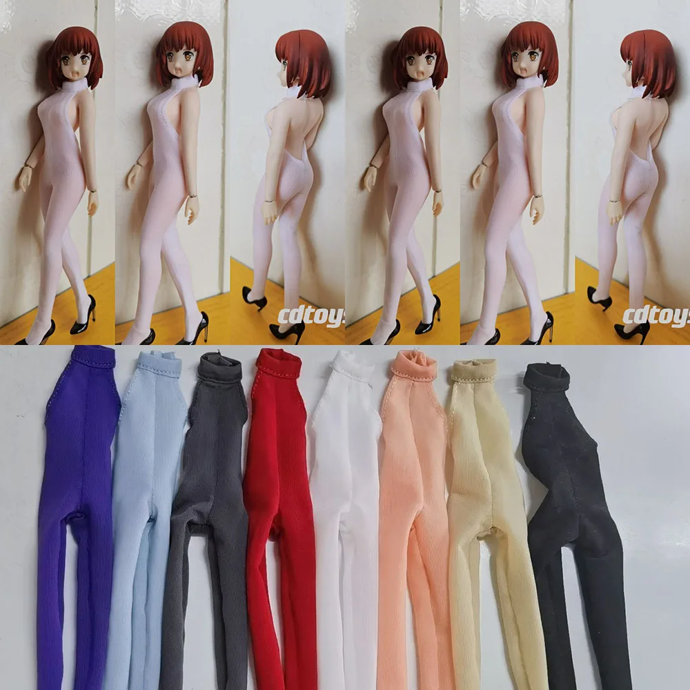 

Cdtoys Cd033 1/12 Female Soldier Jumpsuits Slim Sexy Backless Halter Bodycon Overalls For 6" Body Action Figure Body