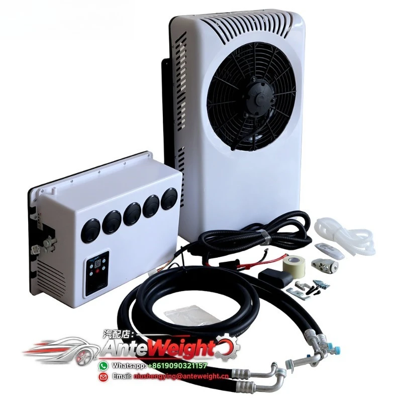 12V/24V Electric AC Roof Parking air Conditioner Cooler for RV Truck Caravan Van Rooftop Parking Auto Air Conditioning