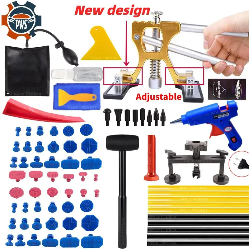 PWS 조정 가능한 자동차 덴트 수리 도구 글루건, 자동 덴트 제거 키트, 자동차 페인트 없는 덴트 수리 키트, 차량용 신제품 