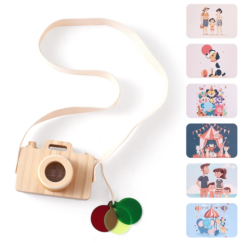 1Pc Wooden Baby Montessori Toys Fashion Camera Pendant Toys for Kids Outdoor Toys Gift Children Wooden Presents Kids Gifts