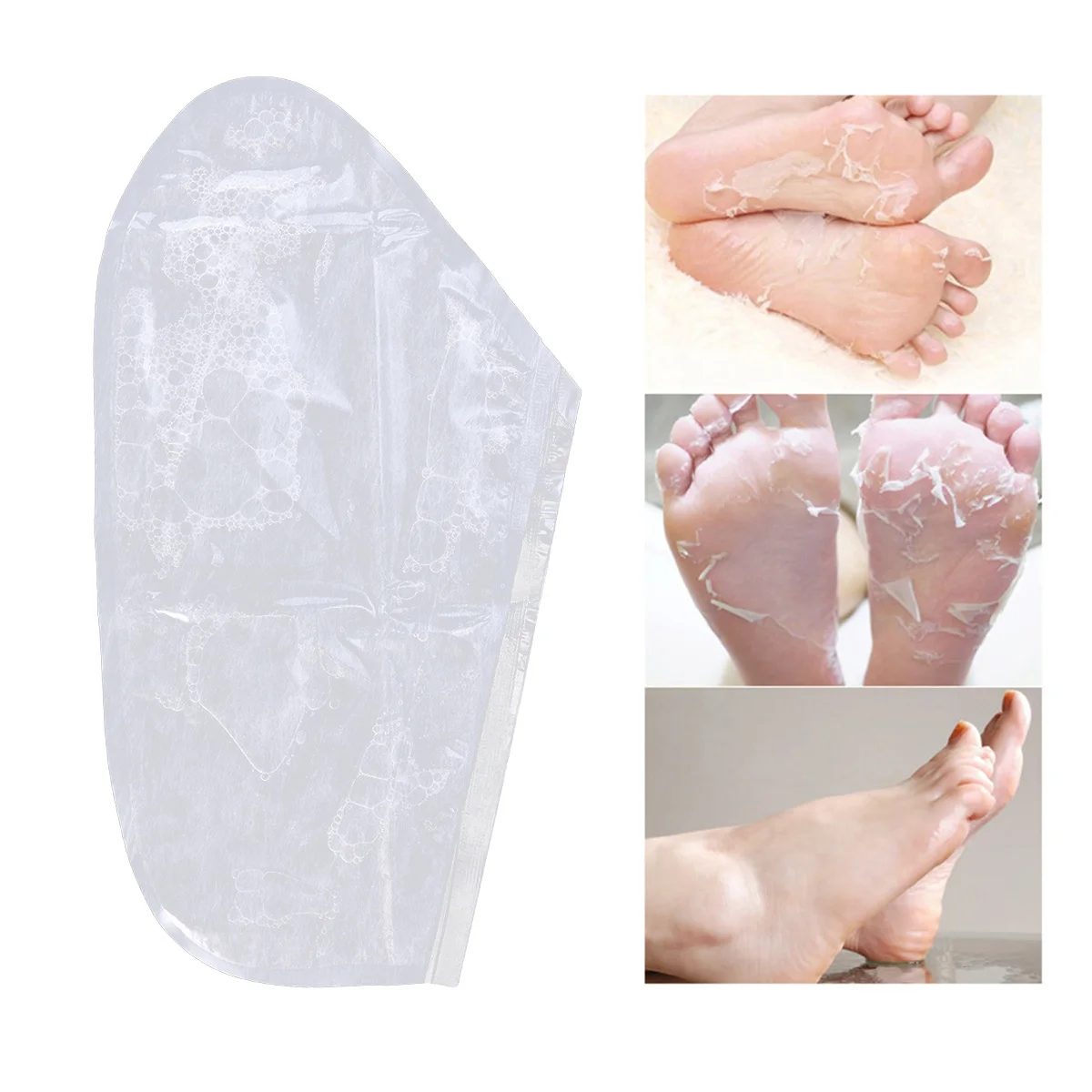 1 زوج قناع القدمين الكالس علاج الجلد الصلب الجاف مزيل البابين الخيزران الخل الحنان قناع القدمين تقشير القدمين