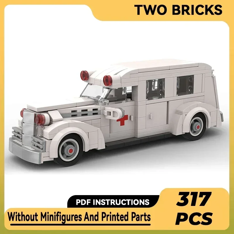 

Технические Moc Bricks, винтажная модель автомобиля, пакет Генни, скорая помощь, модульные строительные блоки, подарки, игрушки для детей, сборка своими руками