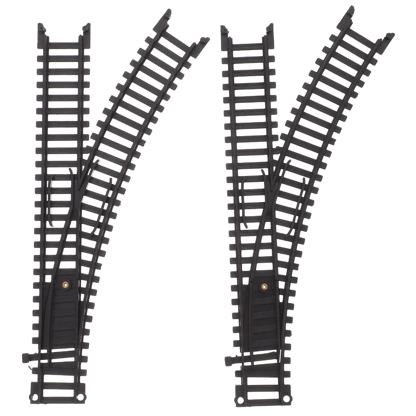 

Electric Set 1 Pair Kids Replacement Parts Realistic High Speed Y-Shaped Tracks Railway Black Plastic Assembled Train