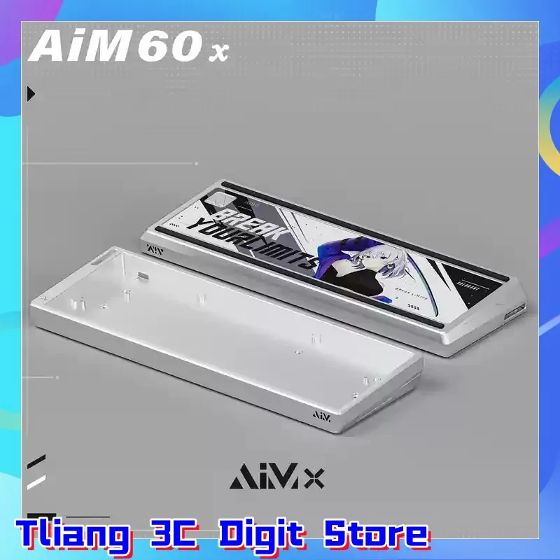 GH60 Series AIM60X Gaming Mechanical Keyboard with Aluminum Bottom Shell Customizable Wooting60he Electrophoresis Anode Process