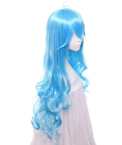 32inch Wavy Long Blue Synthetic Wig Touwa Erio Cosplay Wig Halloween Party Wig Heat Resistance Fiber