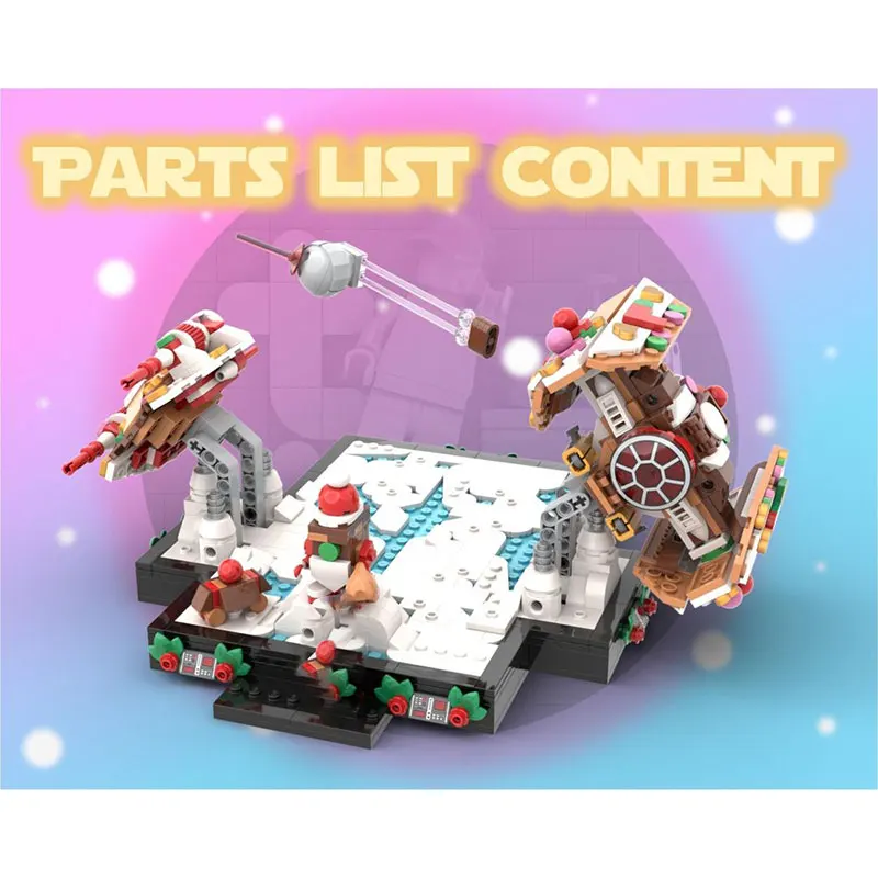 

Строительный блок MOC, серия «Космические войны», пряники «Космические войны», кирпичная модель, образовательная игрушка, подарки для взрослых на день рождения, MOC-238933, 776 шт.