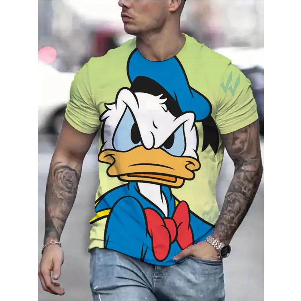 Donald Duck T-shirt Disney men women Short Sleeve casual style 3D print t shirt Summer Streetwear Tee Tops Cartoon