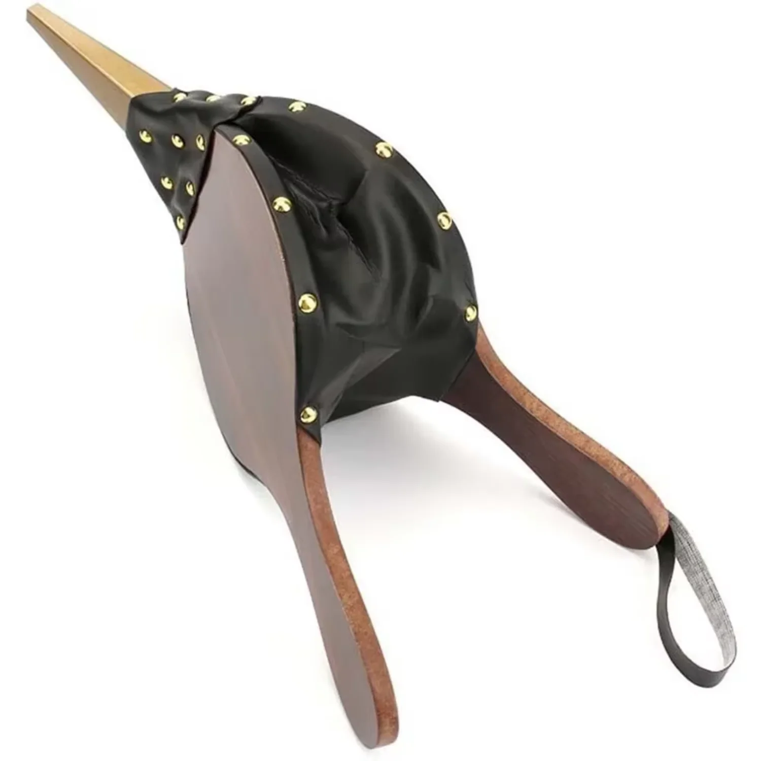 

Wood Portable Manual Fireplace Blower Hand Fan Outdoor Barbecue Appliance Leather Bellows Duster Stoves Living Rooms