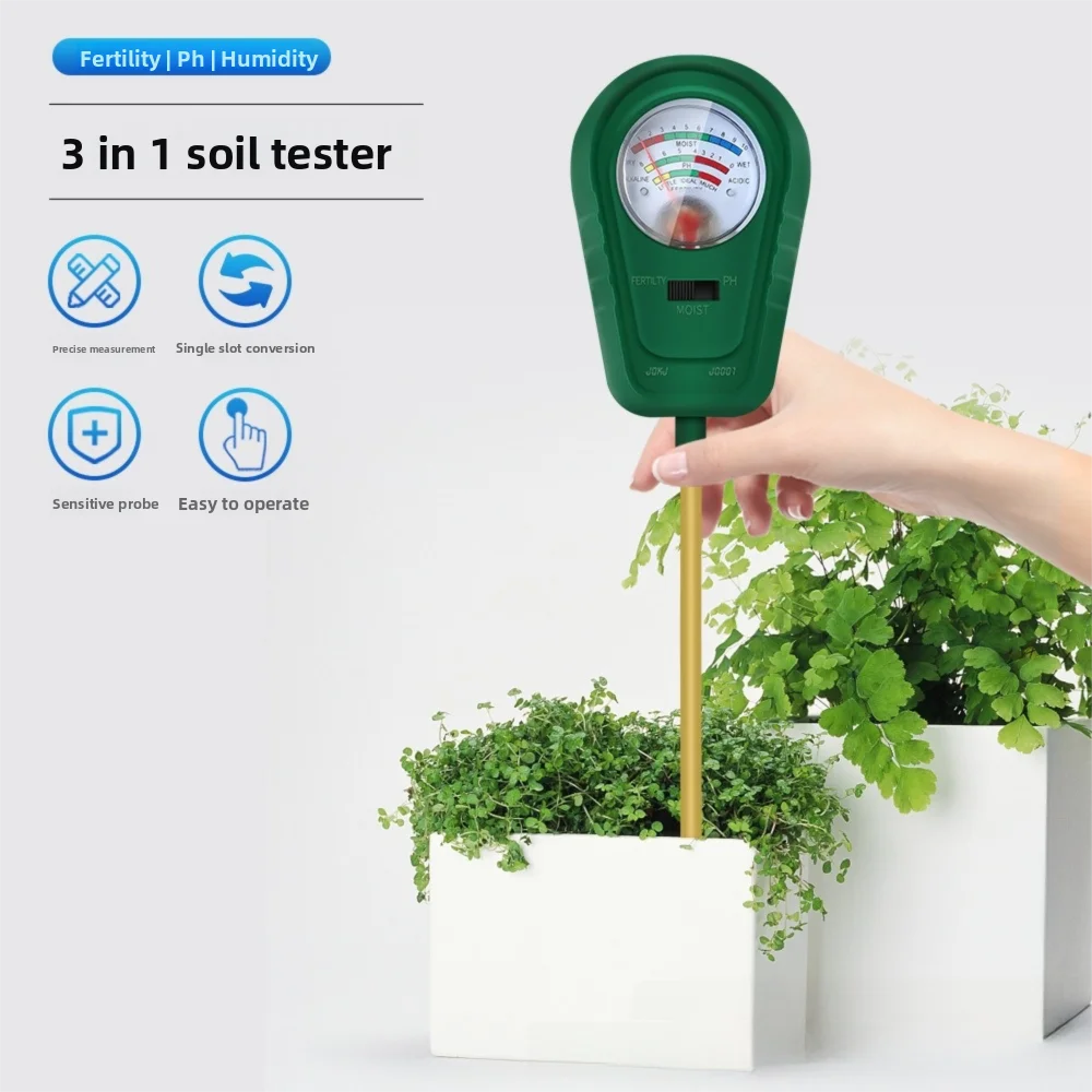 

New Accurate 3in-1 Soil Test Kit No Battery Needed Portable Soil Detector PH Meter Humidity Tester Indoor Plants