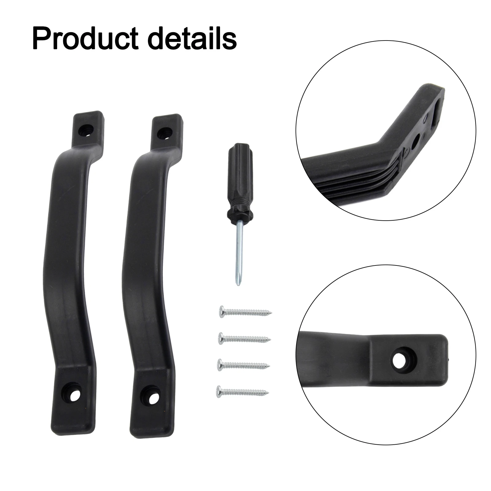 HDPE Door Handle Black Grab Handle Outdoor Camping Color-molded Finish Installation Black Assist For Motorhome