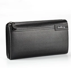 Baellerry Famous Brand Men Wallet Luxury Long Clutch Handy Bag Moneder Male Leather Purse Men's Clutch Bags Carteira Masculina