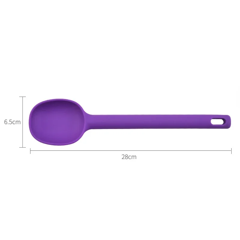 Silicone Large Stirring Spoon Salad Cooking Seasoning Spoon Ice Cream Cake Spoon Kitchen Tool Silicone Kitchenware