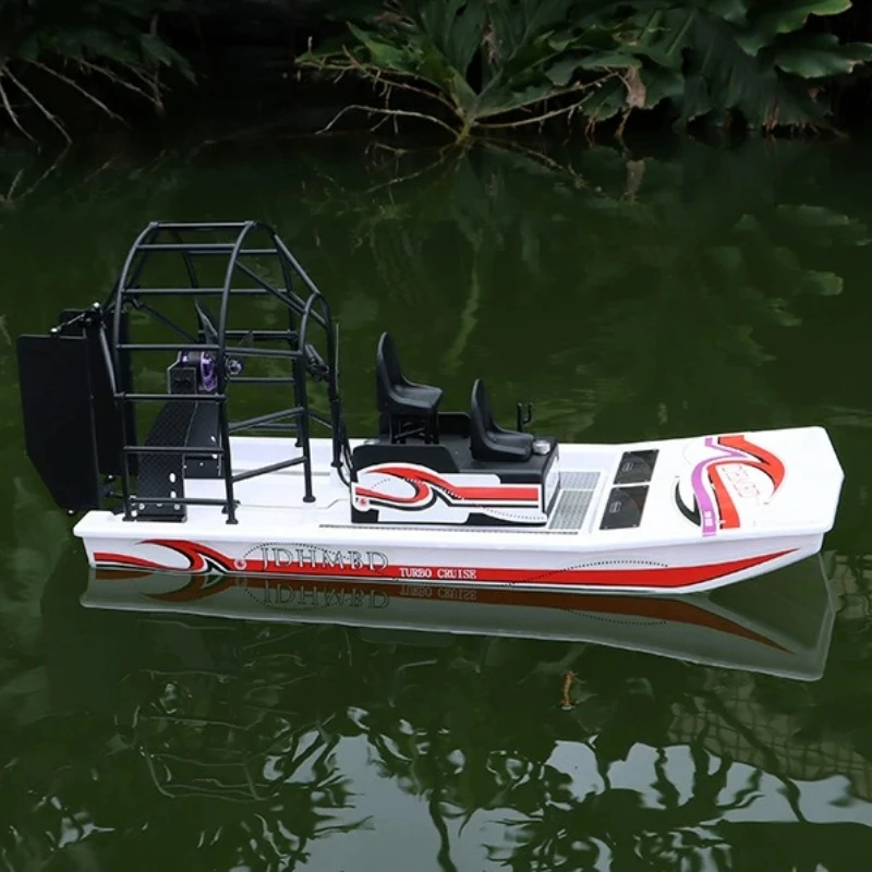 RC Pneumatic Boat Swamp Boat Aerodynamic Electric Boat Model Toy DIY Amphibious Rescue Hovercraft Model