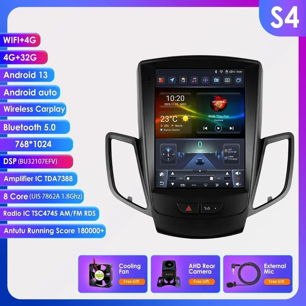 Android Autoradio Voor Ford Fiesta 2009 - 2017 Autoradio Multimedia Video Gps Carplay 9.7 ''Touch Verticale Scherm Speler 7862