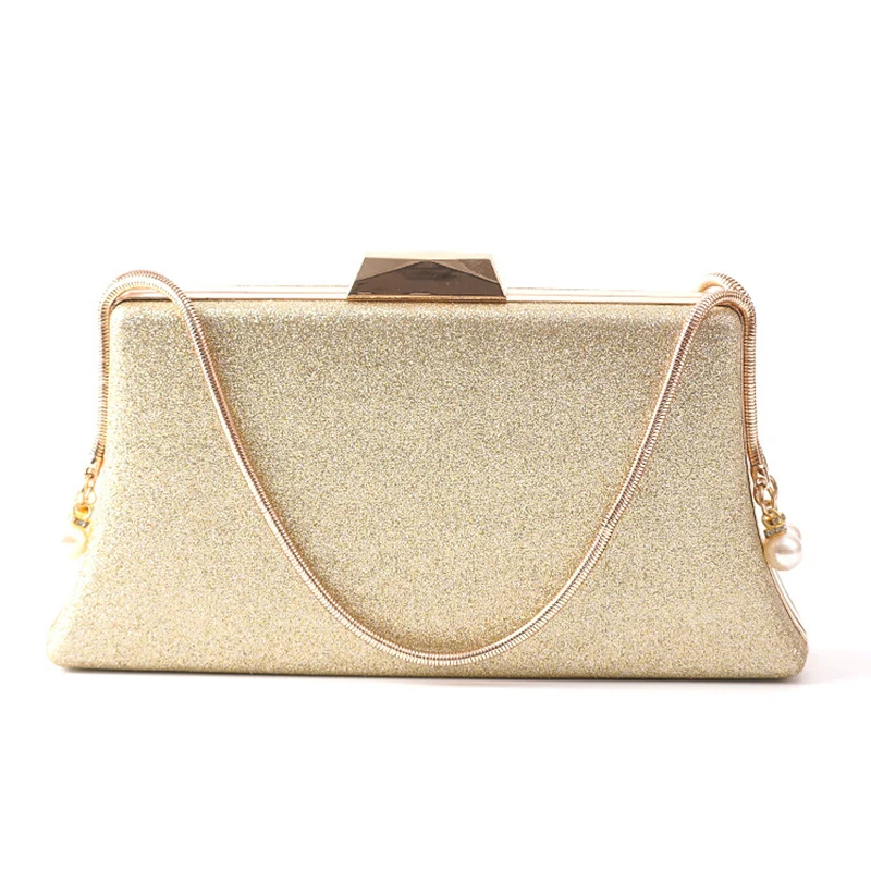 

Женский блестящий клатч с жемчужным акцентом для вечерней вечеринки, свадьбы, ужина, кошелек, роскошная сумка