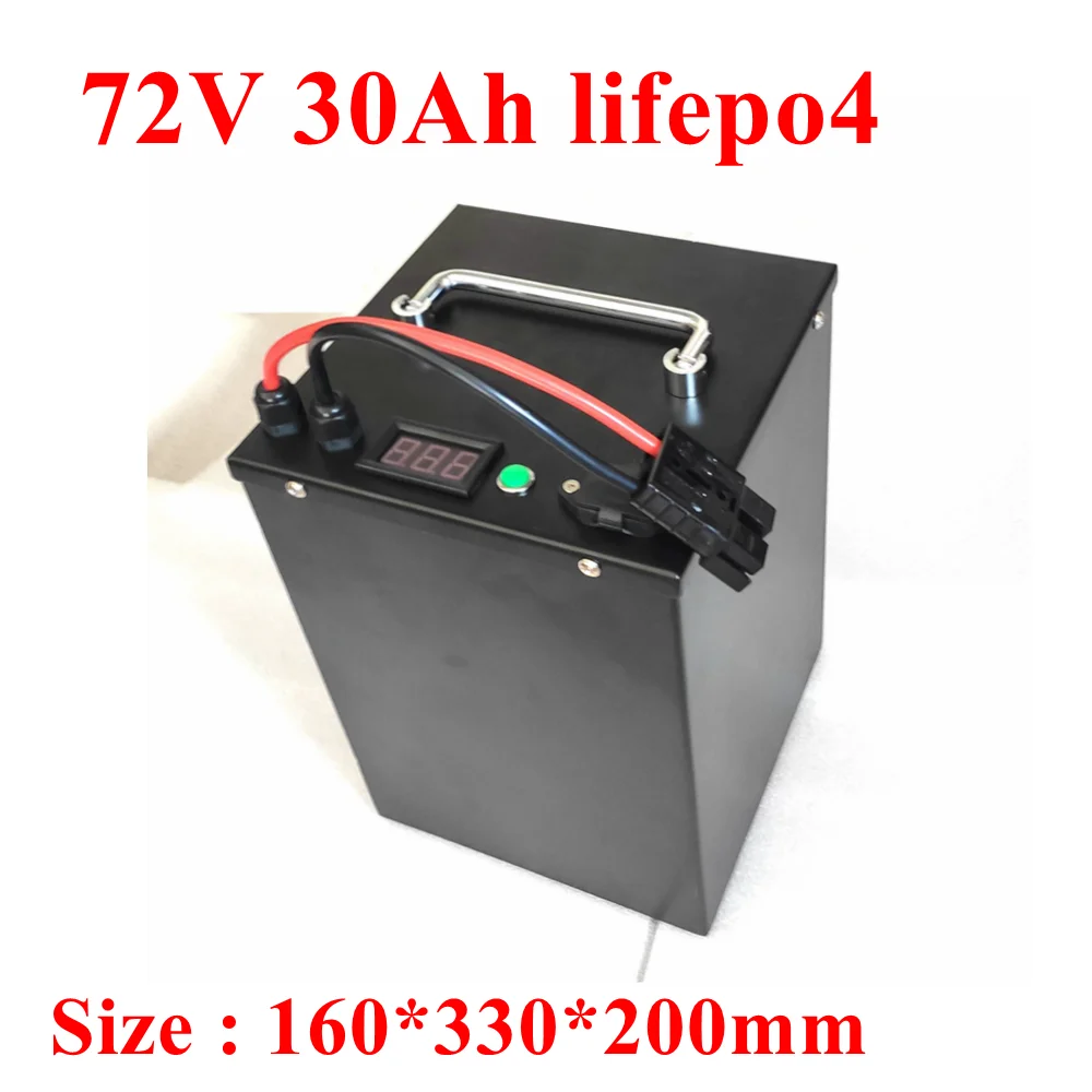 lithium 72v 30ah lifepo4 battery pack deep cycle with BMS 24S for 5000w 3000w bike scooter Tricycle motorcycle +5A charger